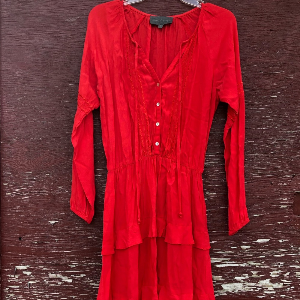 Bright red/orange adorable dress